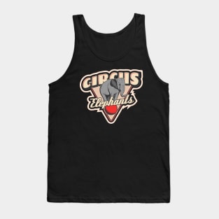 Circus elephants malabarist badge logo Tank Top